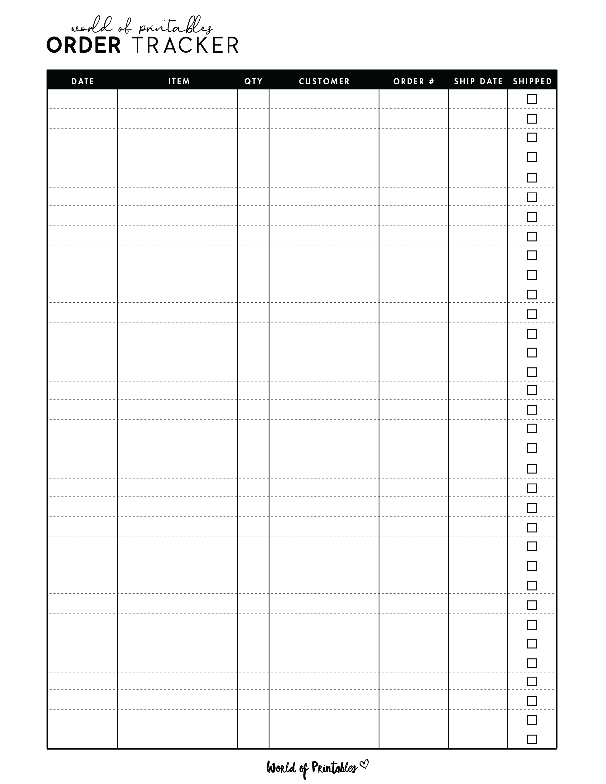 free sales tracker template pdf - world of printables